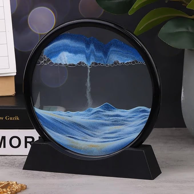 7-Inch 3D Moving Sandscape Lamp – Soothing Sand Art Night Light