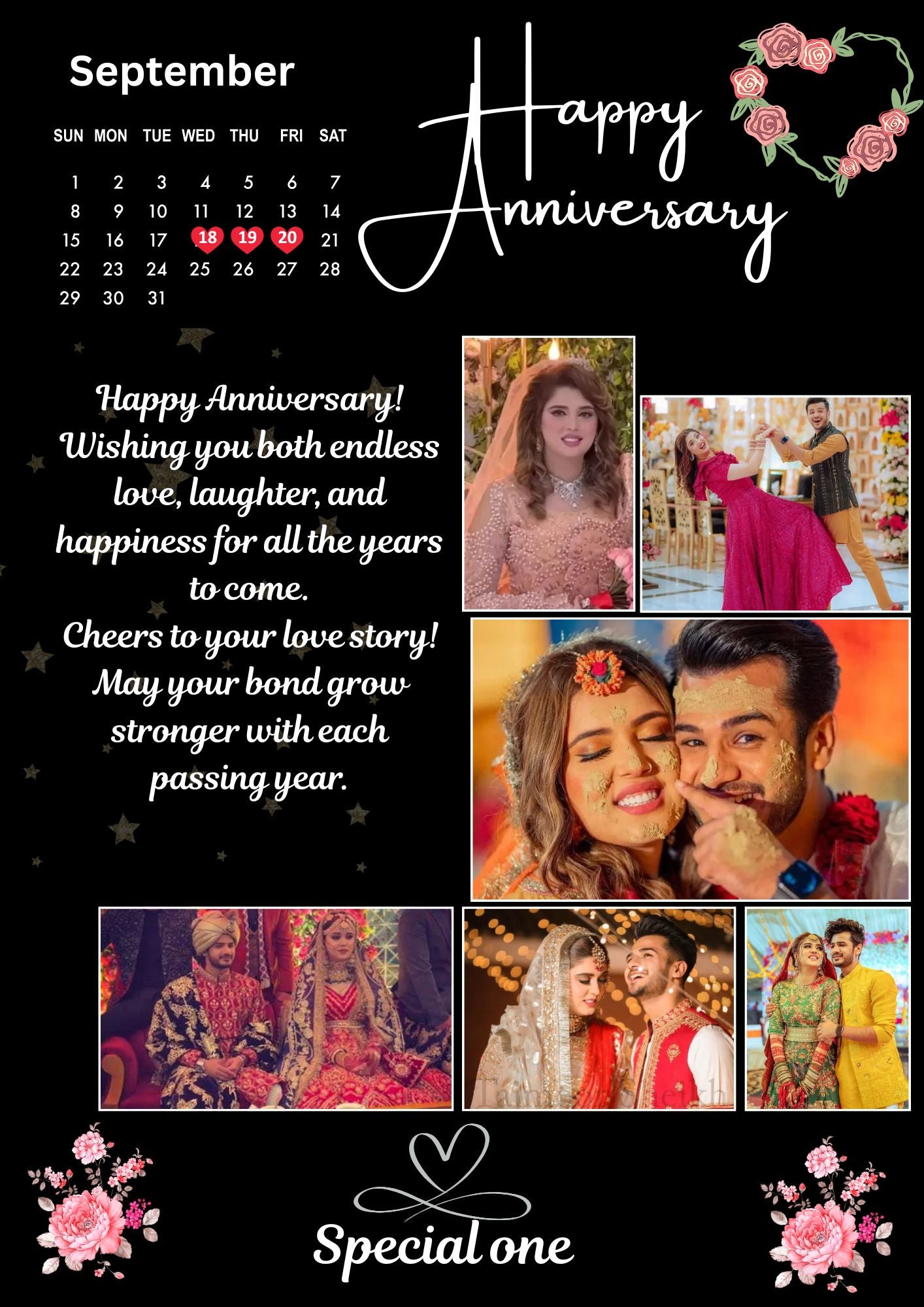 Wedding Anniversary frame for couple