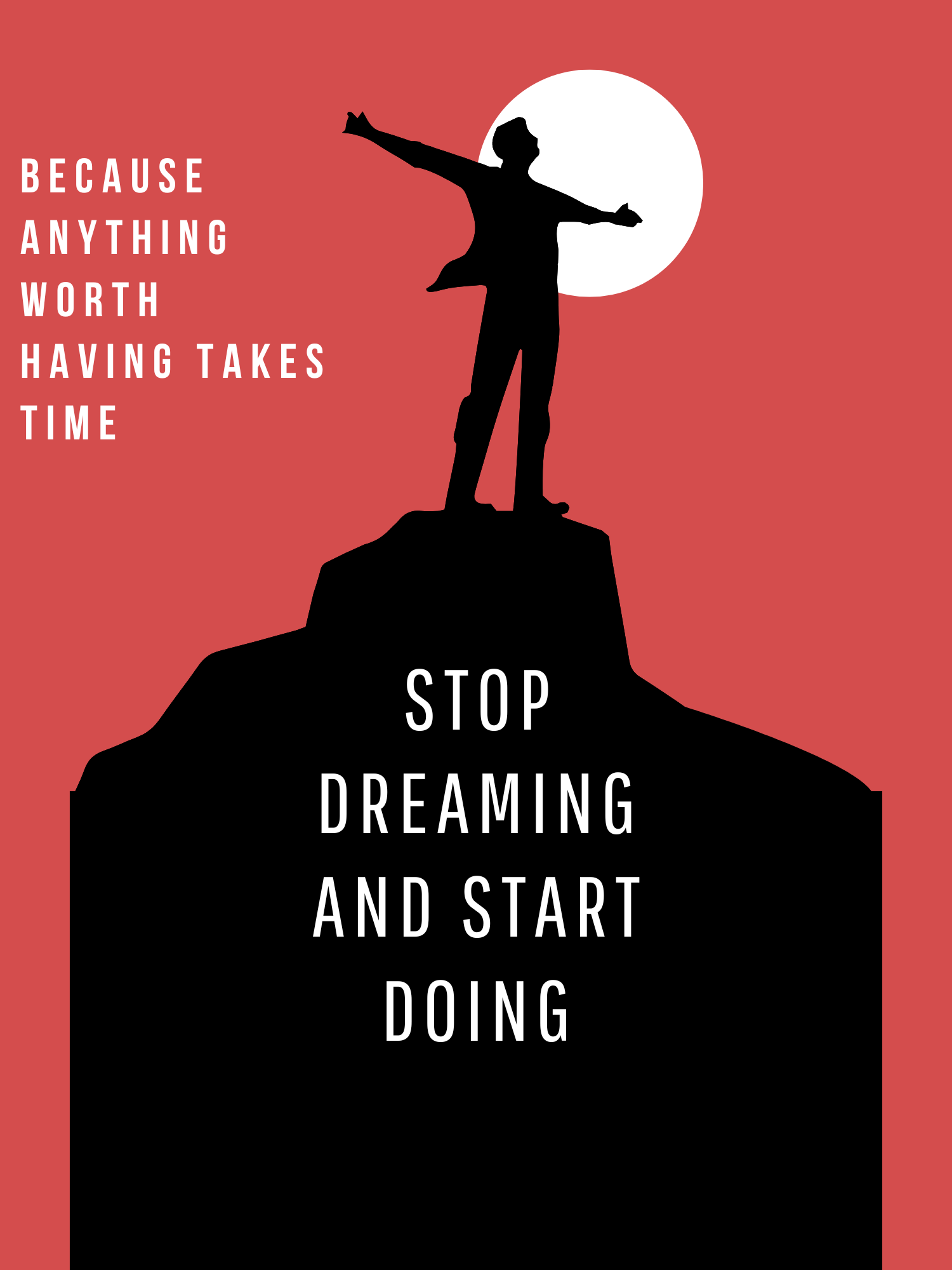 Stop dreaming Motivational Art Frame