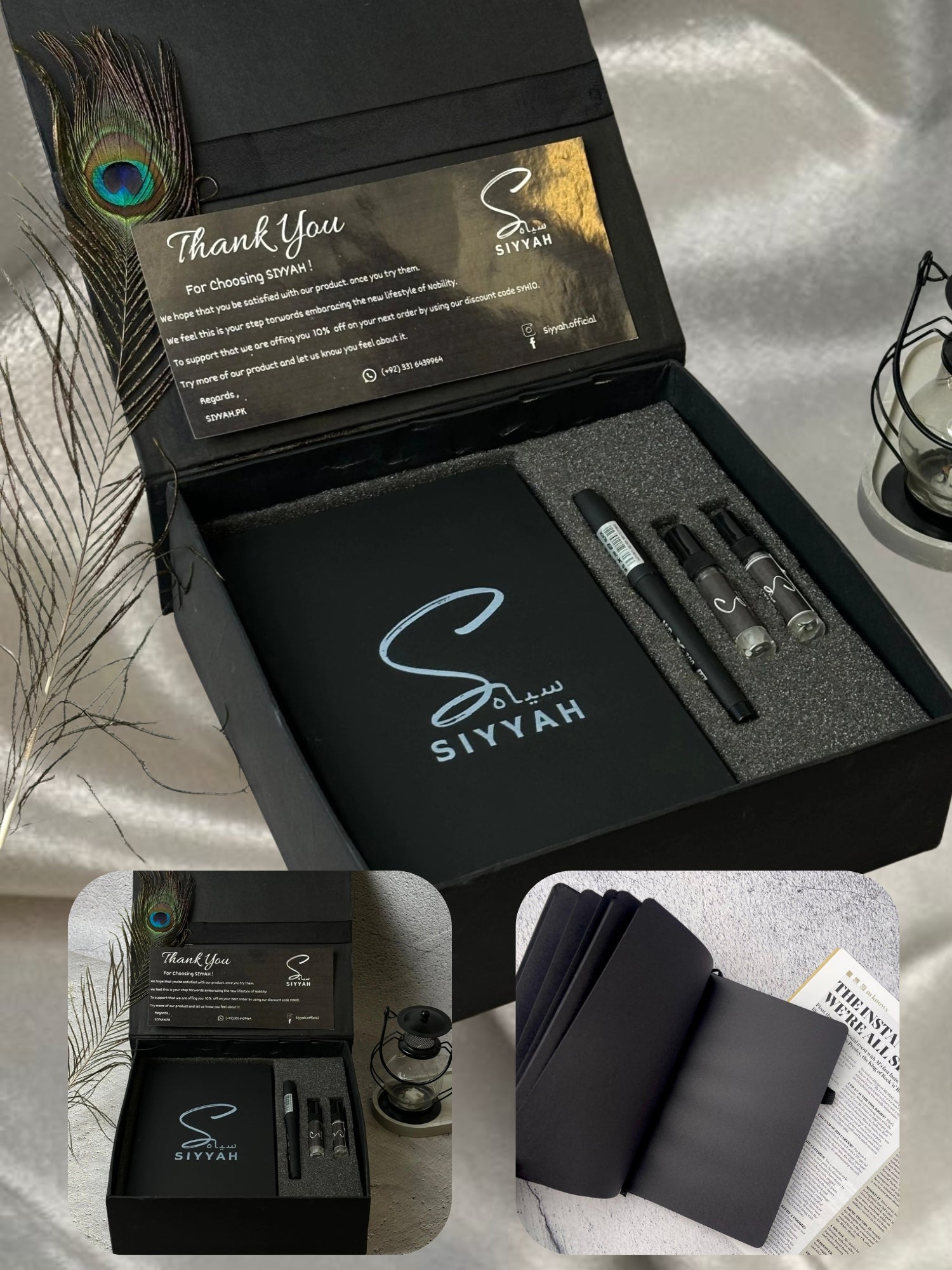 Siyyah's Premium Black Notebook Set (With Gift Box)