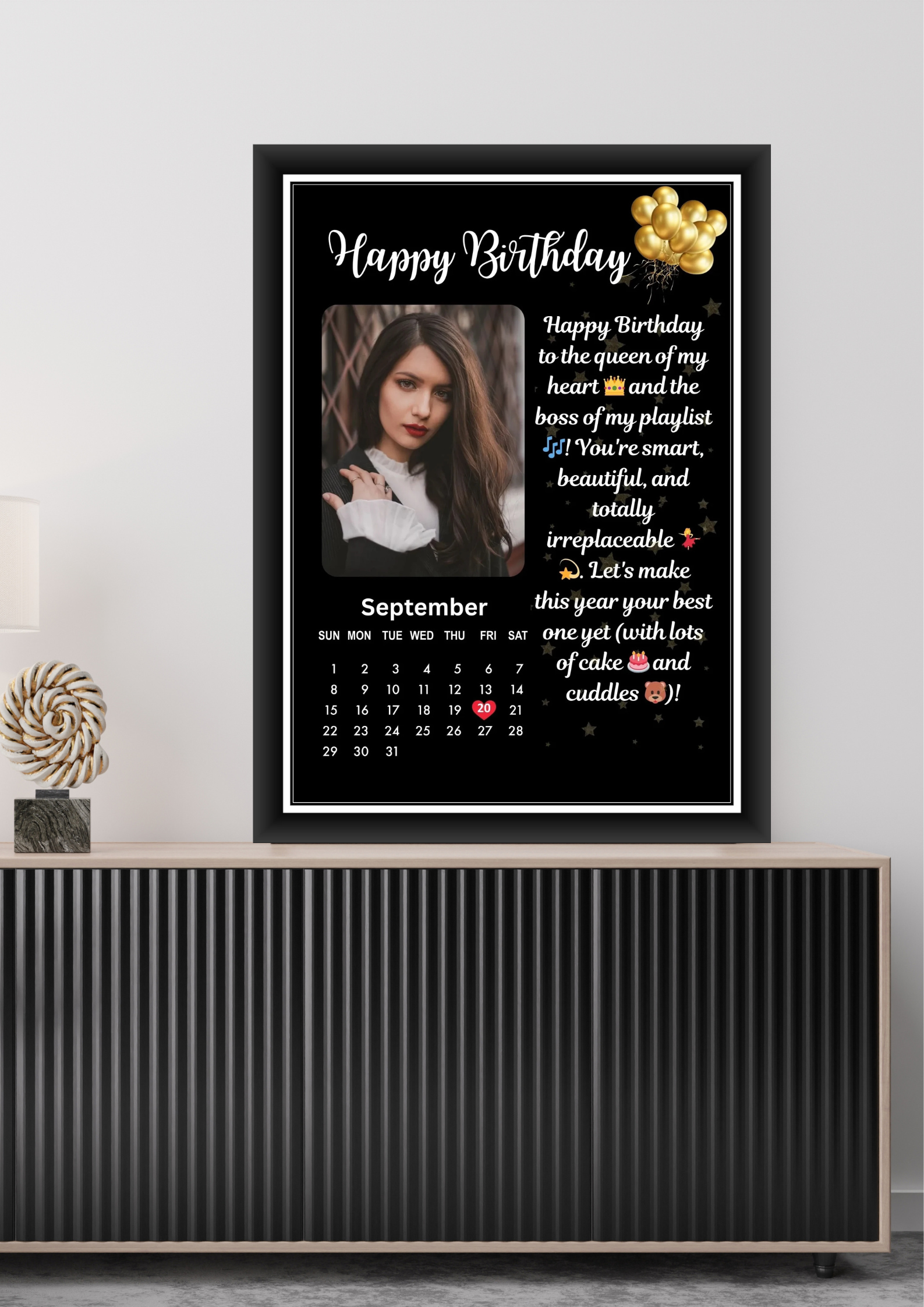 Customized birthday frame
