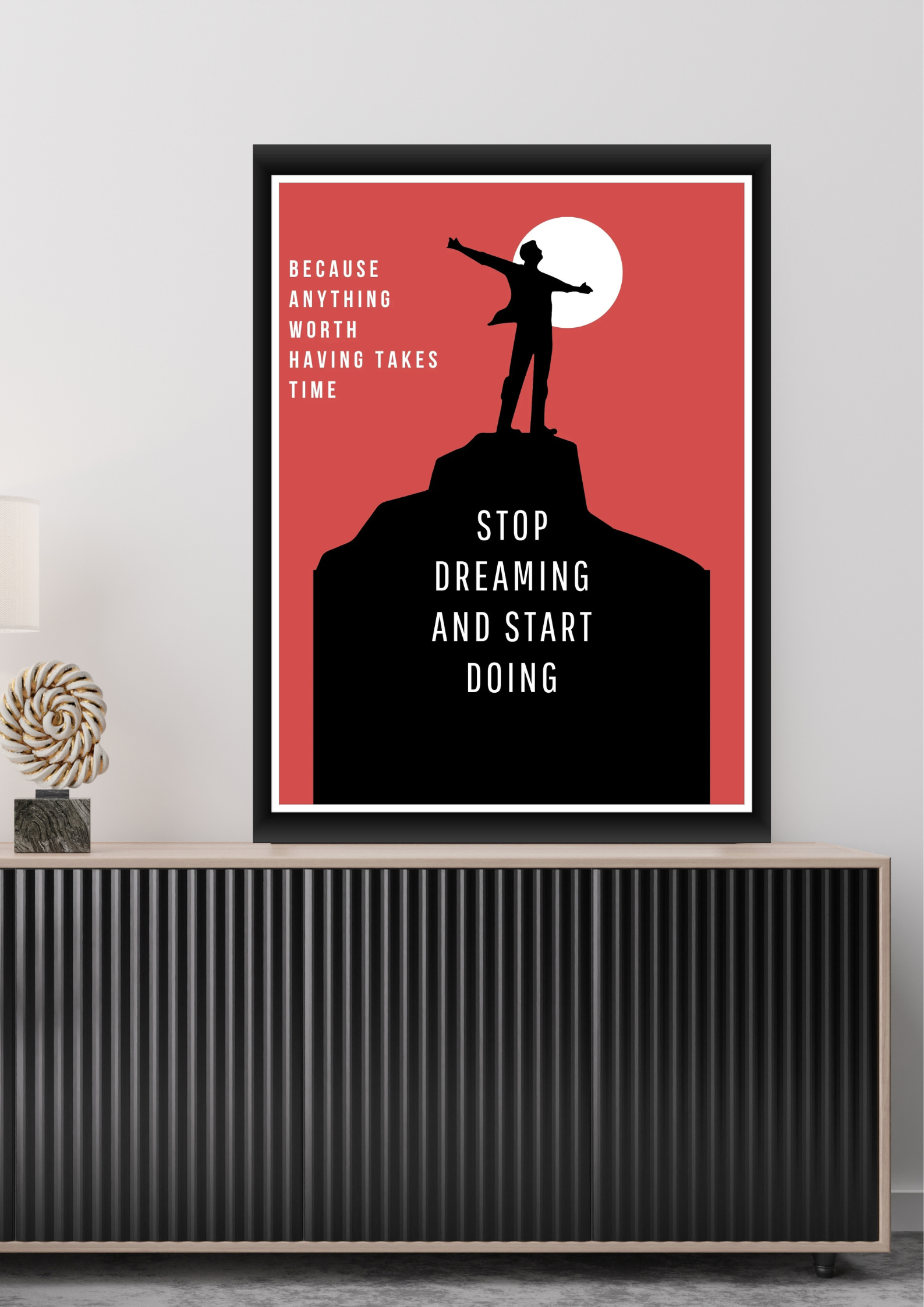 Stop dreaming Motivational Art Frame