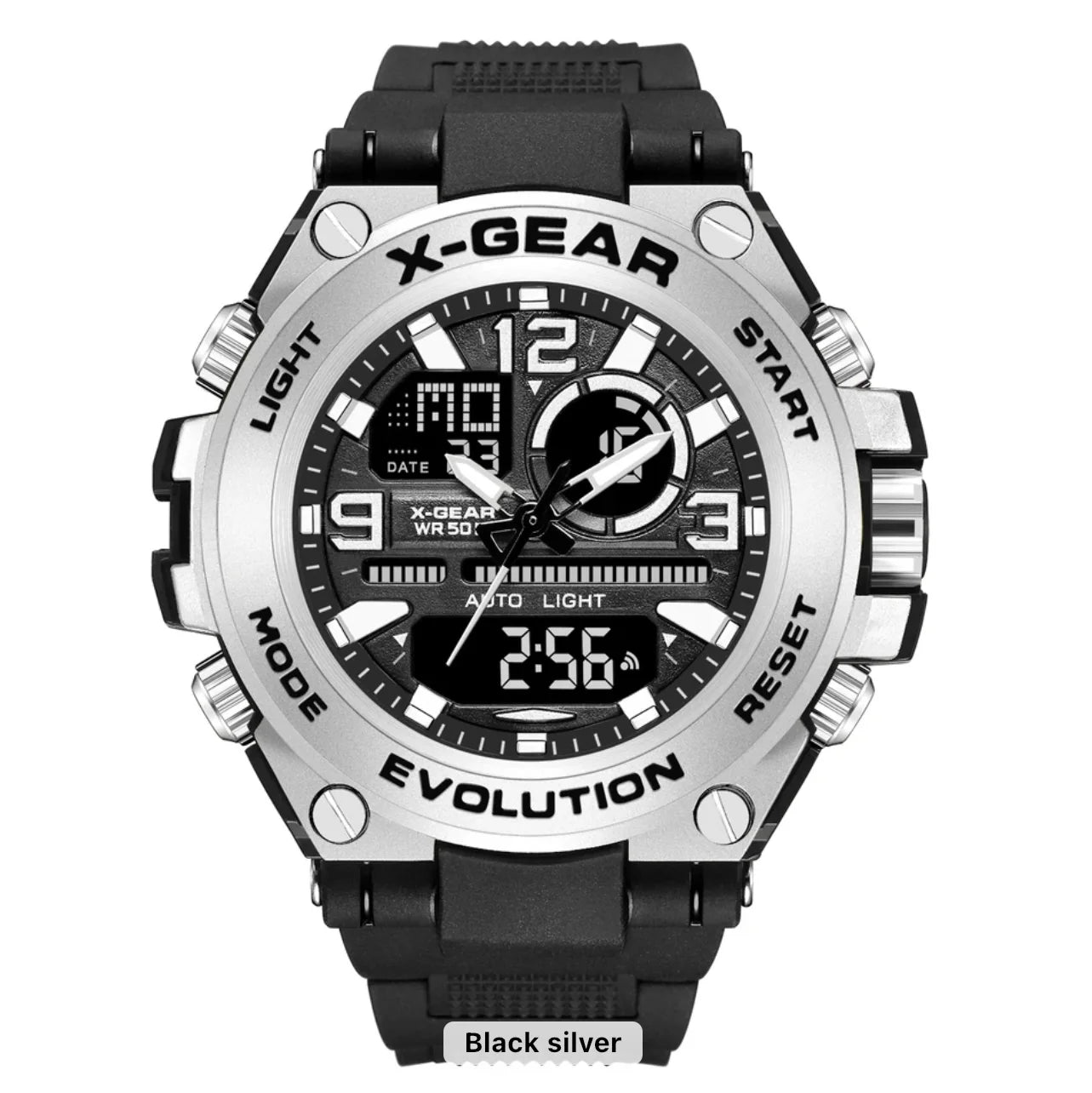 X Gear-985 Dual Time Waterproof Sports Watch For Men