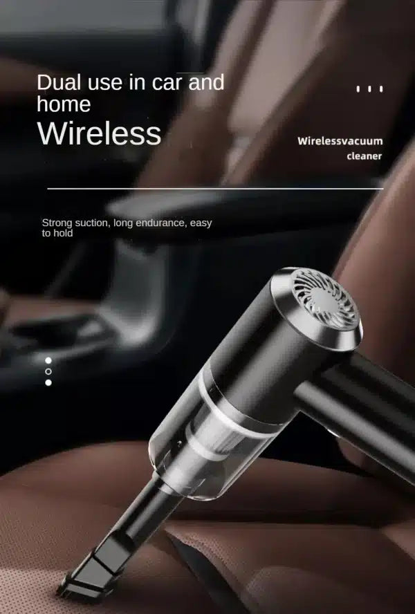 2-in-1 Wireless Handheld Car Vacuum Cleaner – Strong Suction for Car & Home