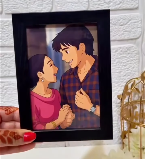 Customized Ghibli Art Photo Frame/Personalized Framed Gift