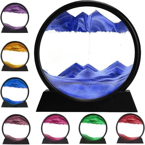 7-Inch 3D Moving Sandscape Lamp – Soothing Sand Art Night Light