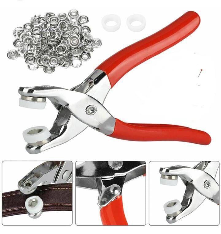 Snap Button Pliers Tool Kit – Metal Hand Press with Buttons