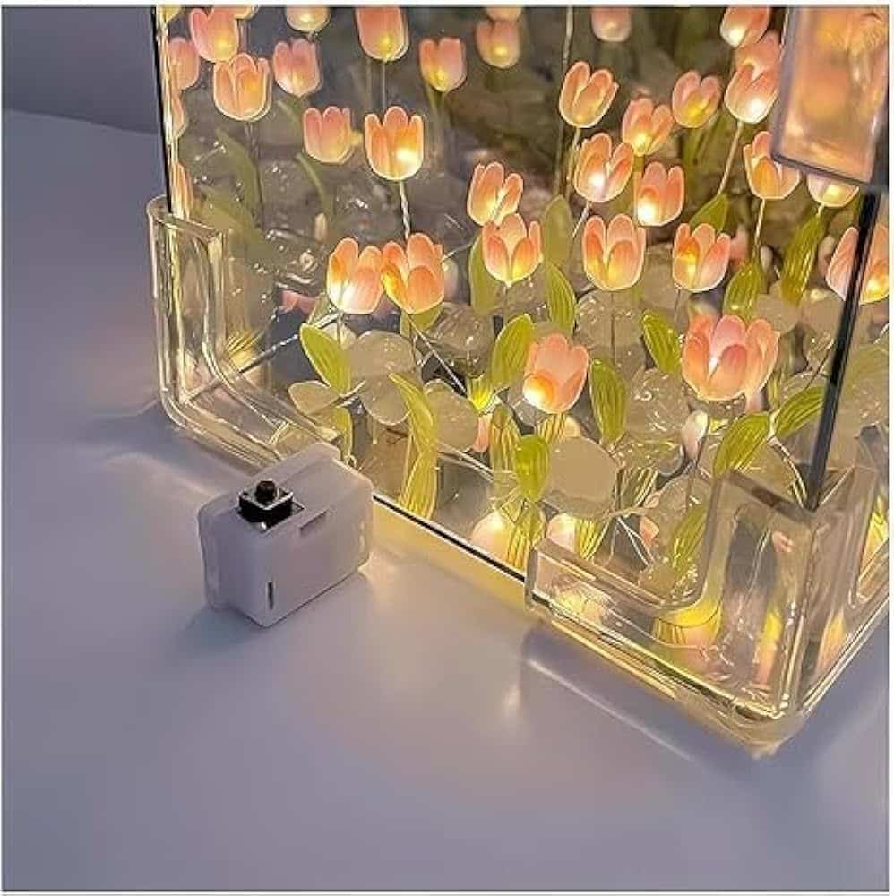 BlushBloom Crystal Tulip Lamp
