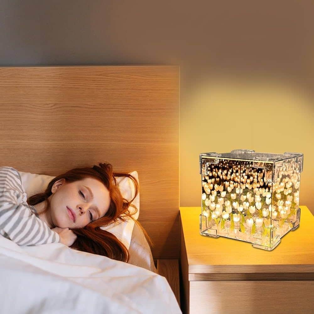 BlushBloom Crystal Tulip Lamp