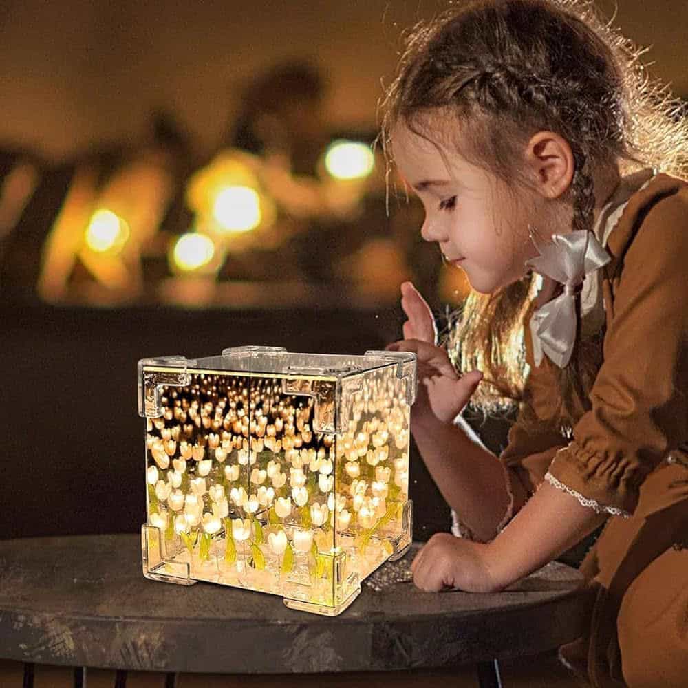 BlushBloom Crystal Tulip Lamp