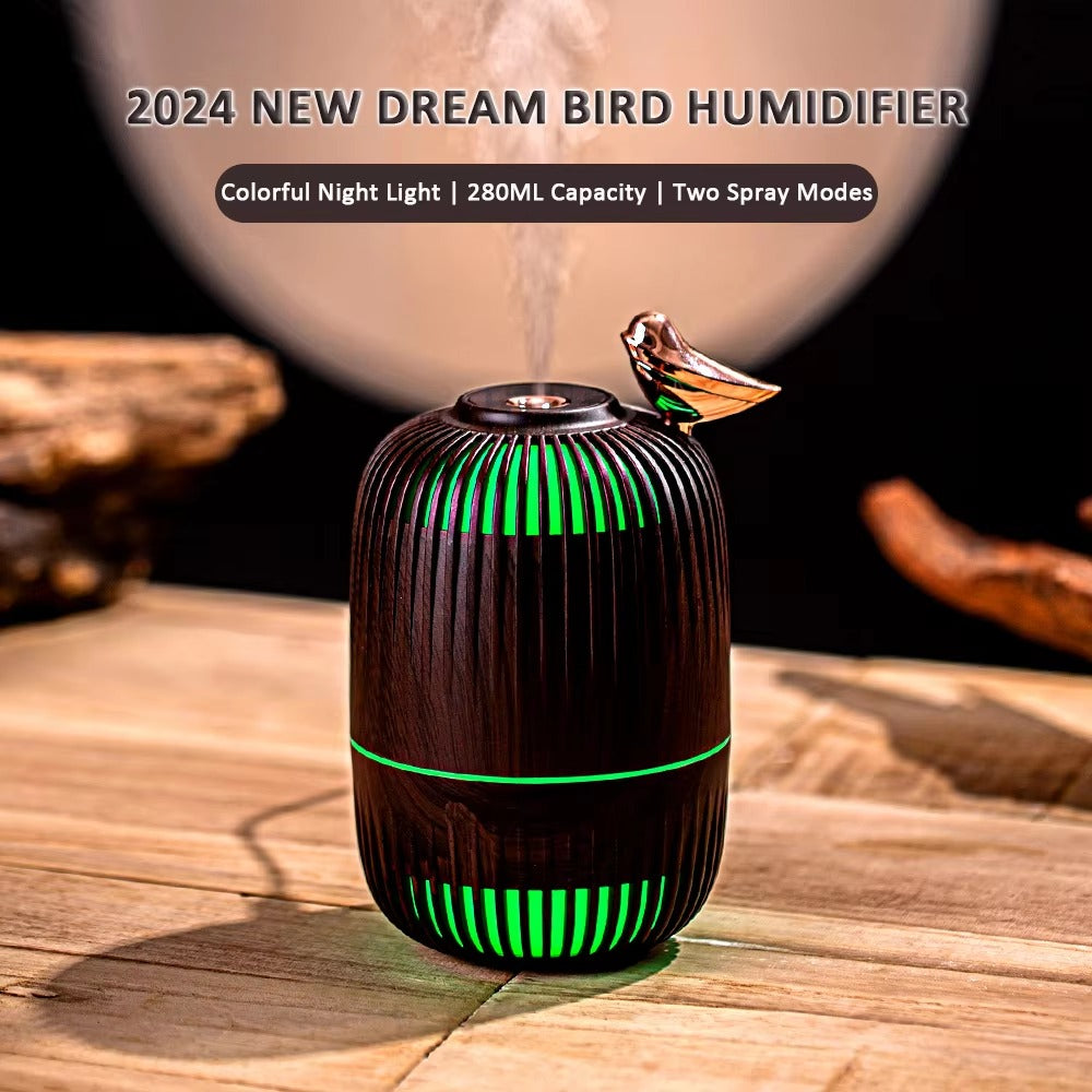 Bird Design Air Humidifier With Color Effecting Lights