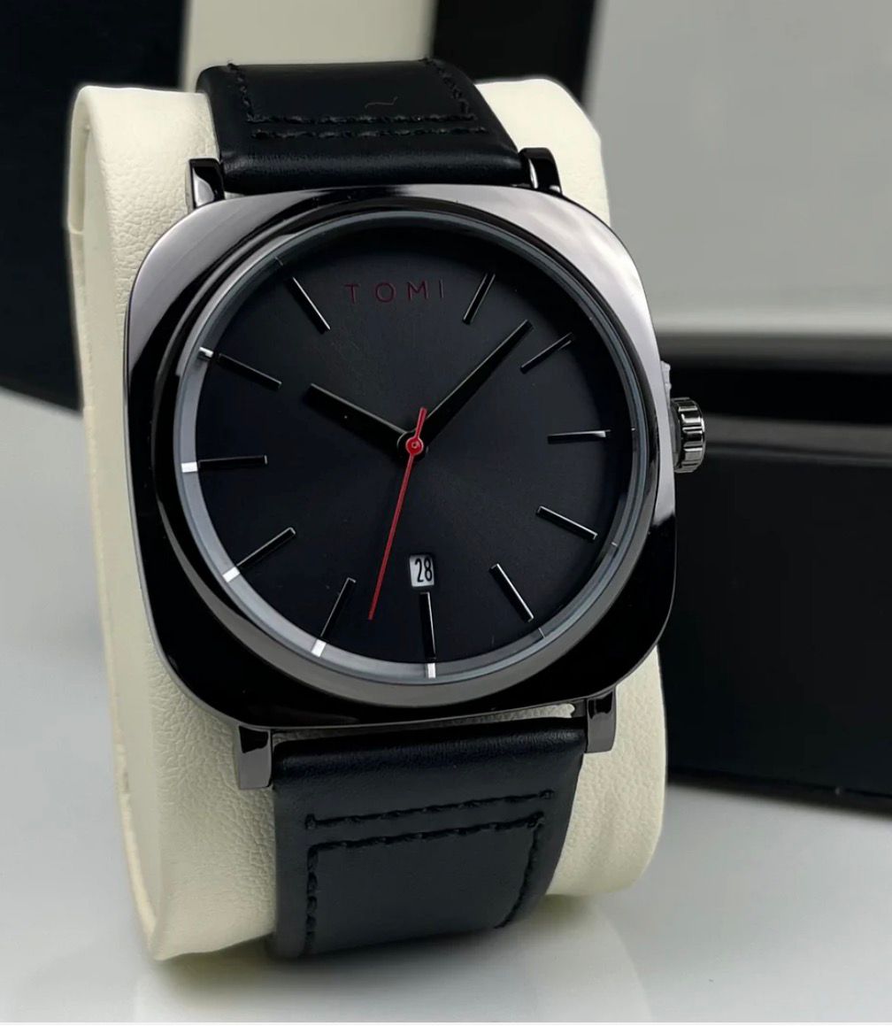 TOMI Midnight Noir – Minimalist Black Dial Men's Watch