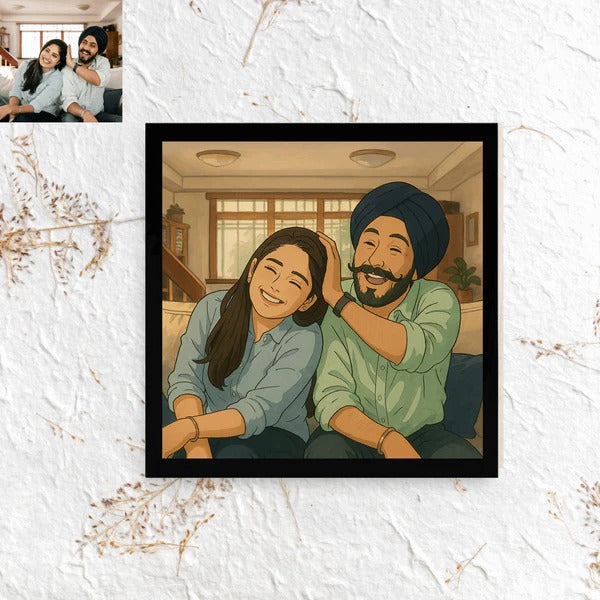 Customized Ghibli Art Photo Frame/Personalized Framed Gift