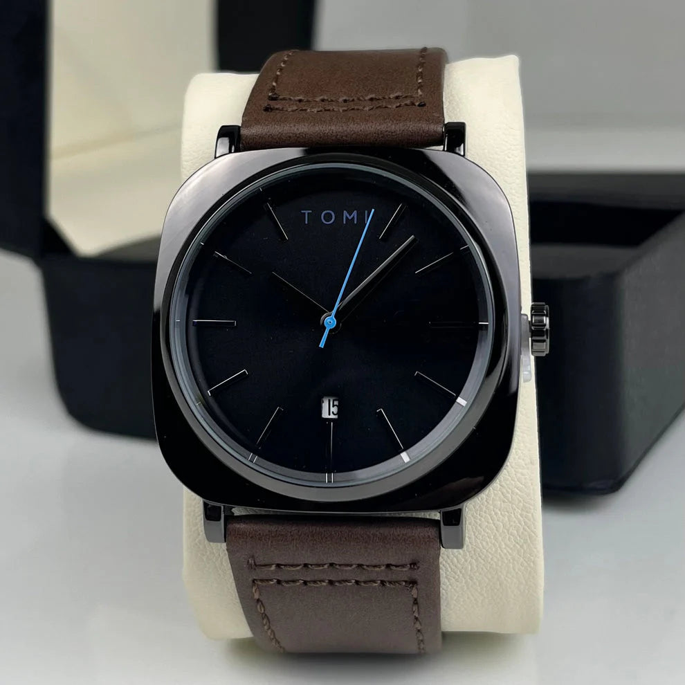 TOMI Midnight Noir – Minimalist Black Dial Men's Watch